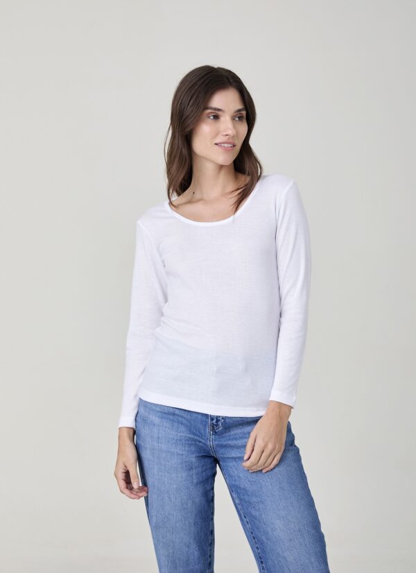 Remera para mujer RIBB escote O manga larga